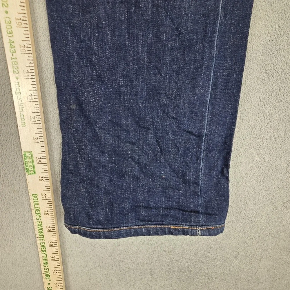 Levis Selvedge Jeans Mens Blue‎ Dark Wash Straight Regular Fits 31x29